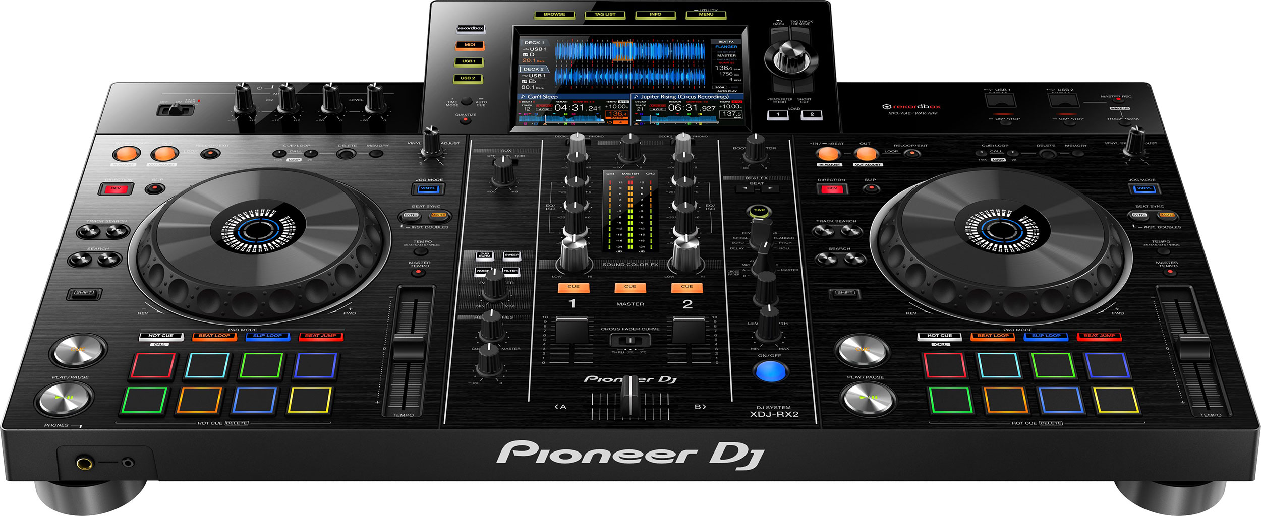 xdj rx2 front angle
