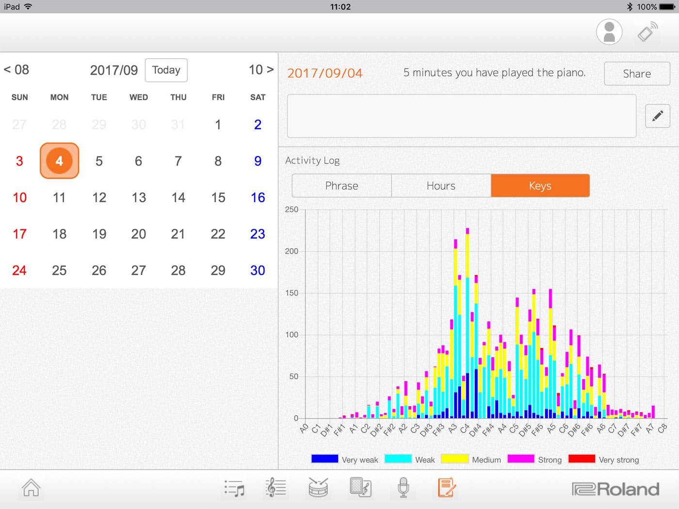 Roland Piano Partner 2 : 11 Diary 3 gal