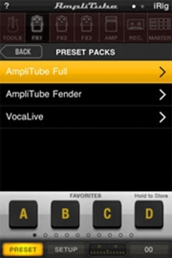 AmpliTube 2.2 for iPhone - Presets