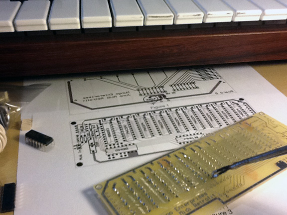 Soldering the chips of board A