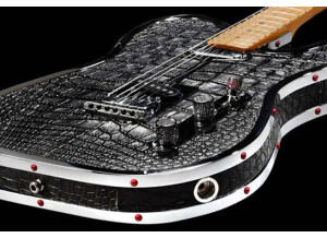diamond studded alligator leather wrapped Guitar2