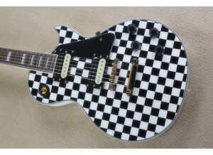 Vente chaude Les LP noir et blanc damier corps Paul Custom guitare %C3%A9lectrique 6 cordes guitares  640x640