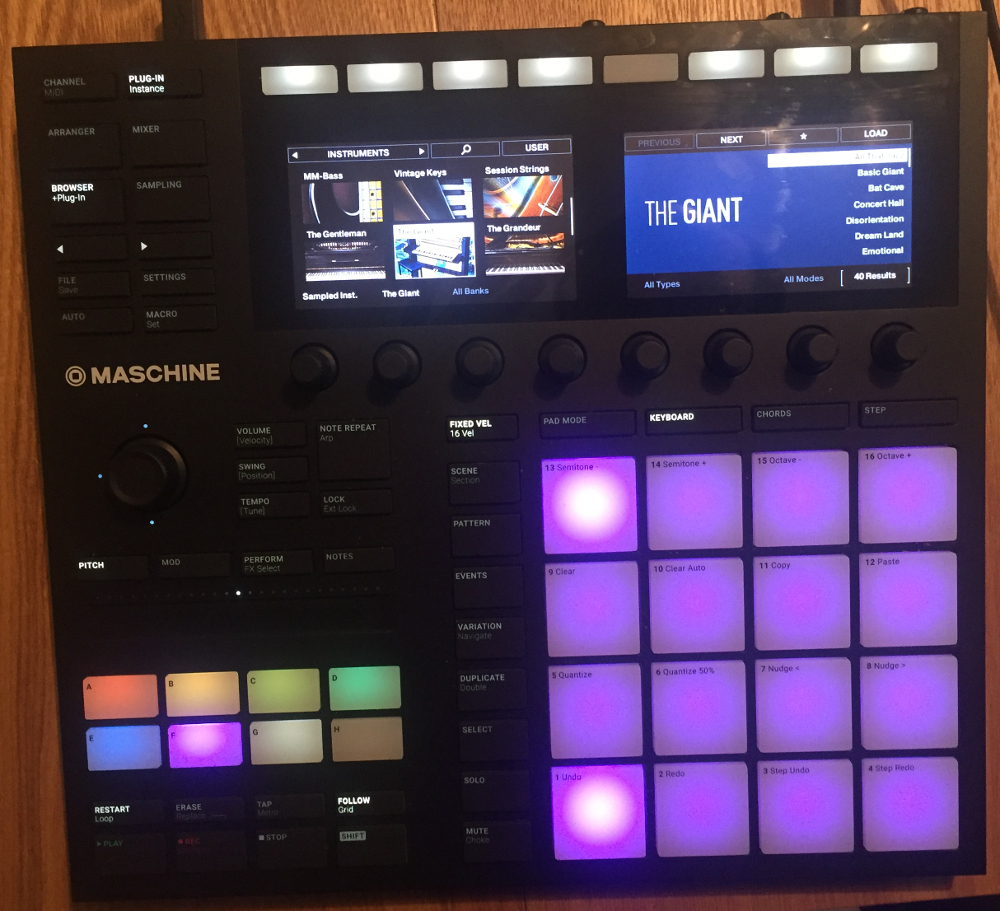 Native Instruments Maschine mk3 : vue g&eacute;n&eacute;rale