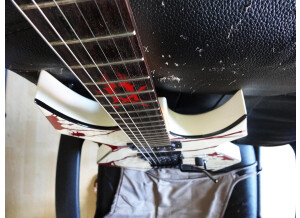 B.C. Rich Joey Jordison Warlock II - White w/ Blood Splatter (57176)