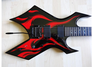 B.C. Rich Kerry King Wartribe - Onyx w/ Red Fire Graphic (35965)