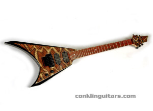 custom 6 string guitar cool v snakeskin 1 large