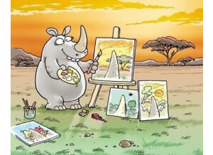 hippopotame peinture
