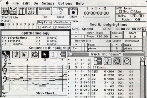 S&eacute;quenceurs logiciels &amp; STAN : jun 1989 opcode visio large