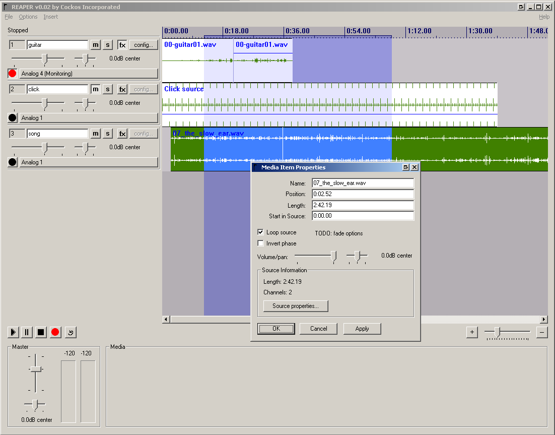 S&eacute;quenceurs logiciels &amp; STAN : reaper0 2