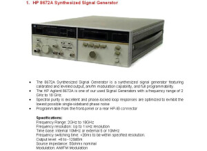 HP 8672 A Synthesized Signal Generator