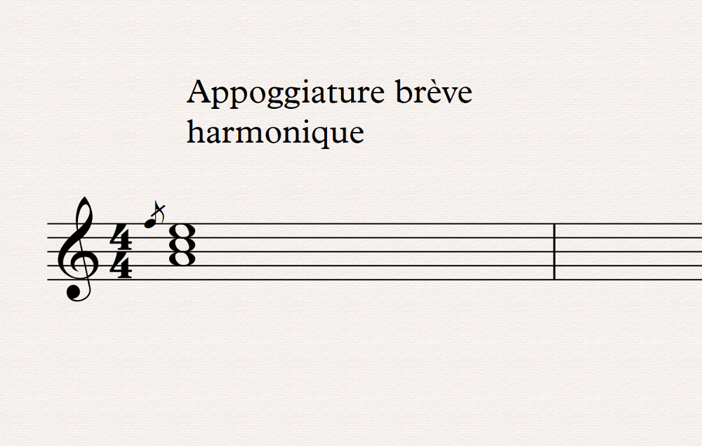 appoggiature br&egrave;ve harmonique