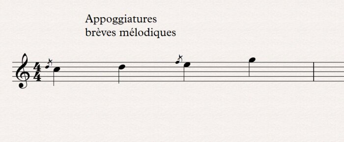 appoggiatures brèves mélodiques appoggiatures brèves mélodiques