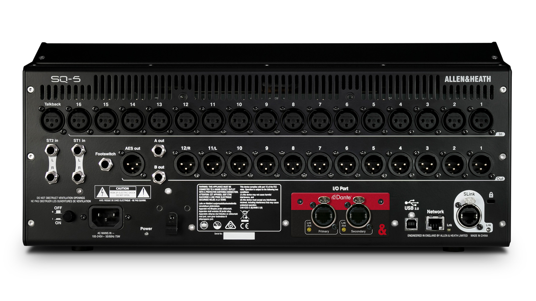 Allen &amp; Heath SQ-5 : SQ 5 Back with Dante