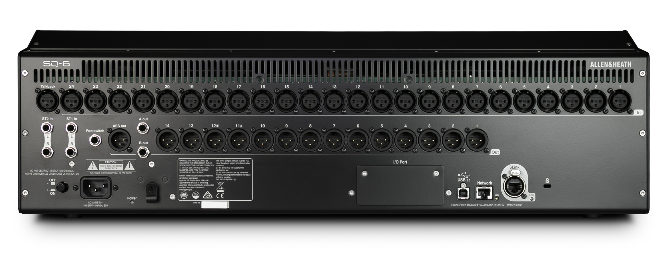 Allen &amp; Heath SQ-6 : SQ 6 Back