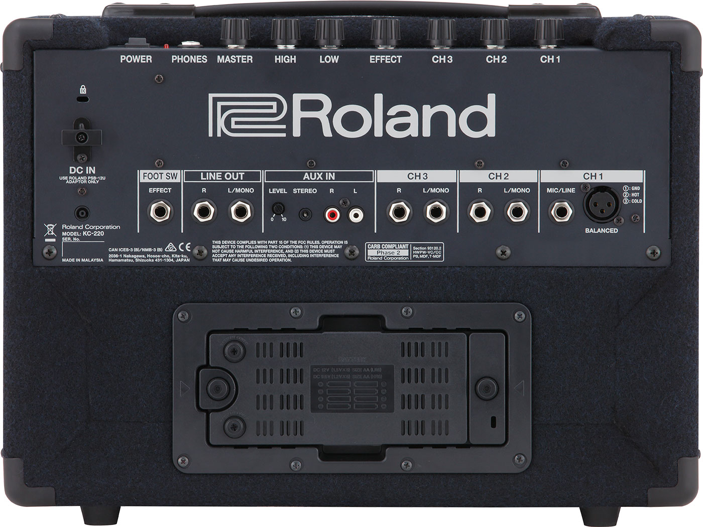 Roland KC-220 : kc 220 rear gal