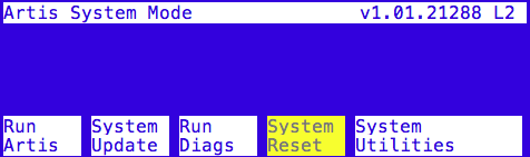 1 Artis Boot Loader Reset