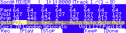 PC3 SongMode MIXER Out