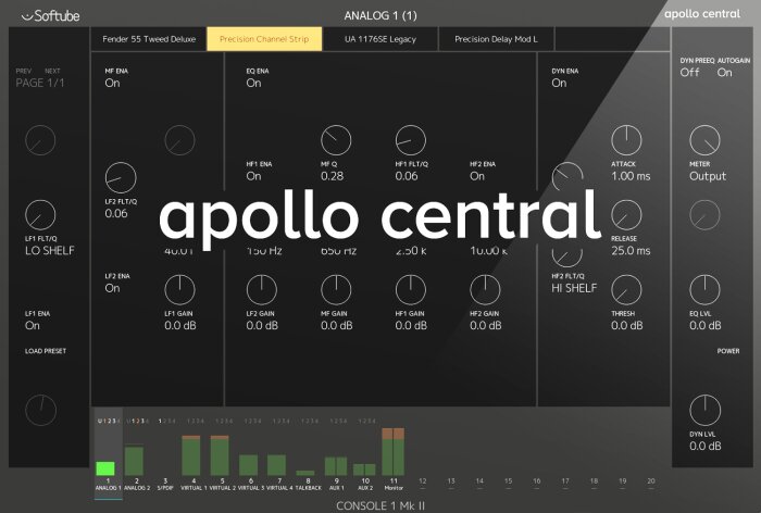 Softube Console 1 mkII : Apollo Central Softube Console 1 mkII : Apollo Central