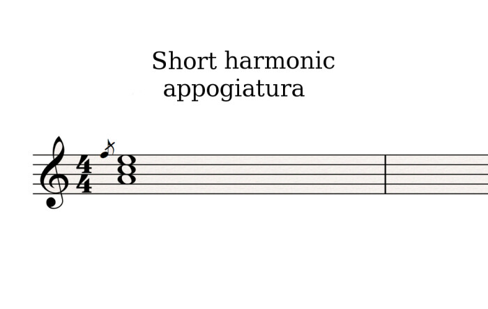 Short harmonic appoggiatura