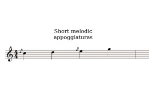 Short melodic appoggiatura