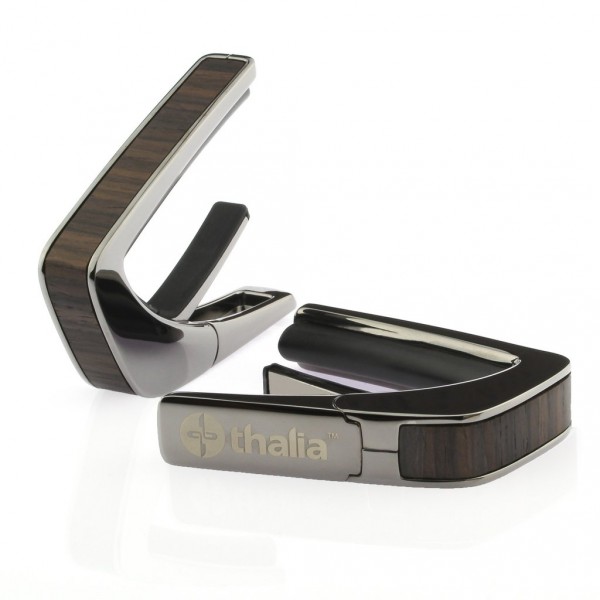 Thalia Capo Indian Rosewood Inlays with Black Chrome Finish : indian rosewood inlays with black chrome finish