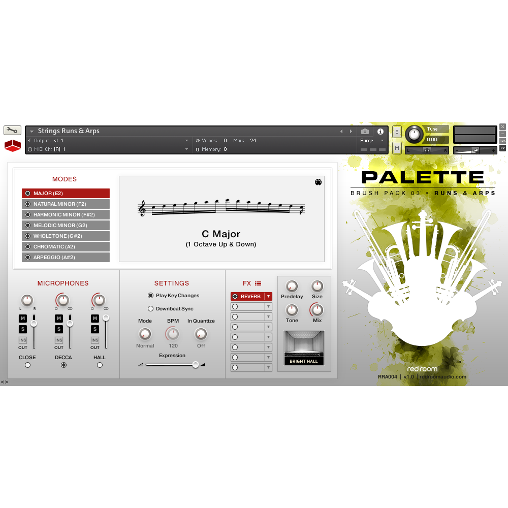 Red Room Audio Brush Pack 03 - Runs &amp; Arps : RA GUI