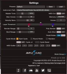 Ample Sound Ample Guitar Full Bundle : Settings Ample Sound Ample Guitar Full Bundle : Settings