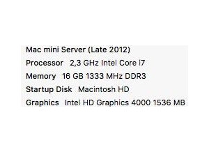 Apple Mac mini late-2012 core i7 2,3 Ghz (31011)