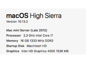 Apple Mac mini late-2012 core i7 2,3 Ghz (6594)