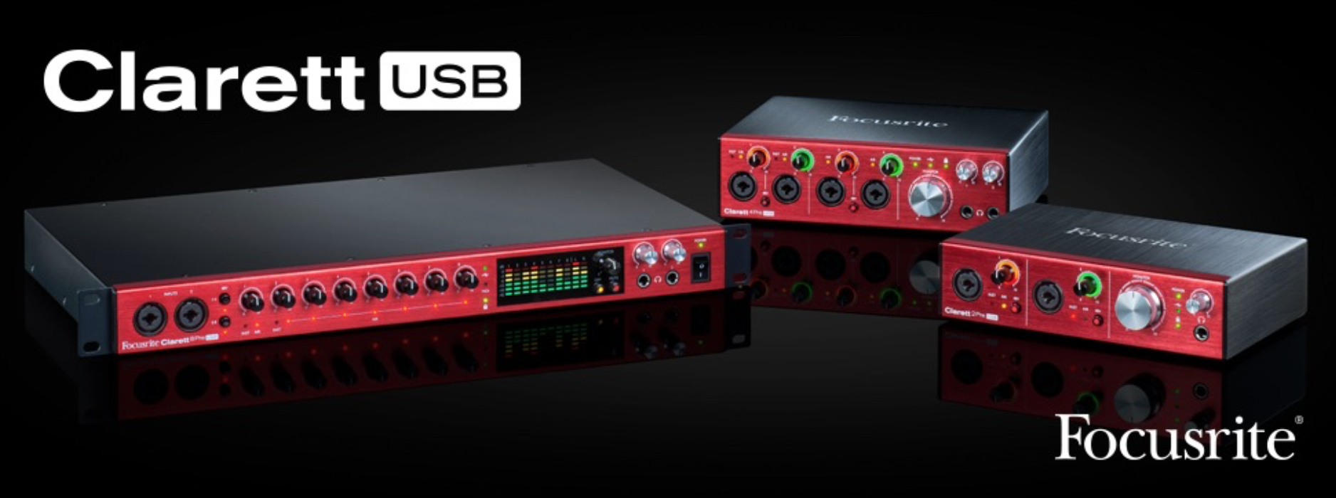Focusrite Clarett 2Pre USB : Clarett USB-C Range