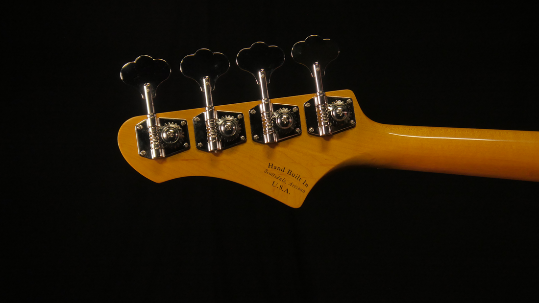 std jm4 dakota red back of headstock orig