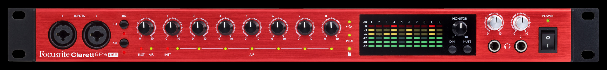 Focusrite Clarett 8Pre USB : Clarett 8Pre PP USB 2
