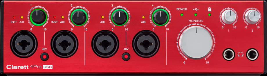 Focusrite Clarett 4Pre USB : Clarett 4Pre PP USB 2