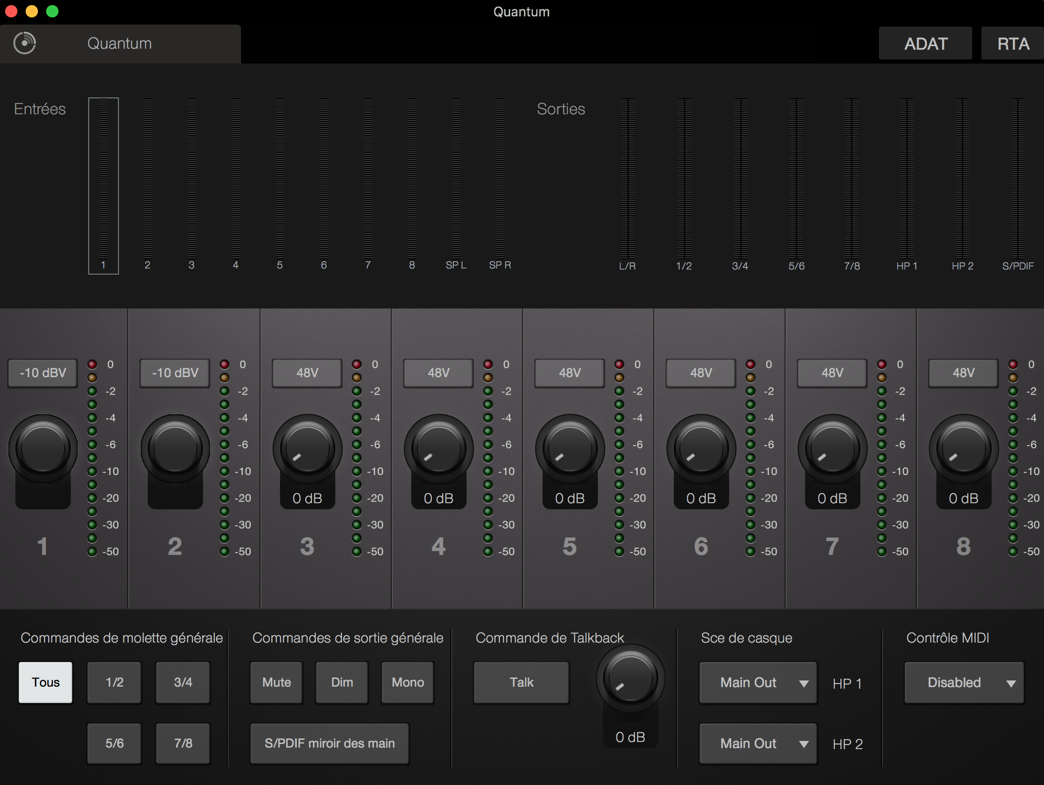 PreSonus Quantum : Universal Control