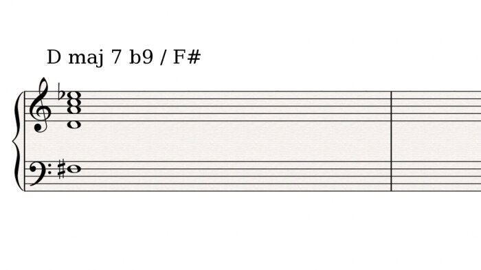 Dmaj7b9/F# Dmaj7b9/F#