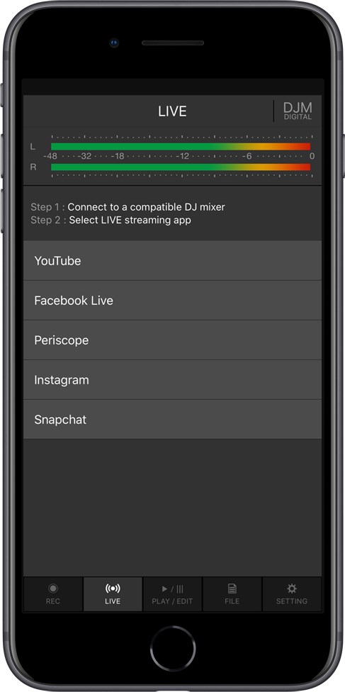 djm rec iphone live high