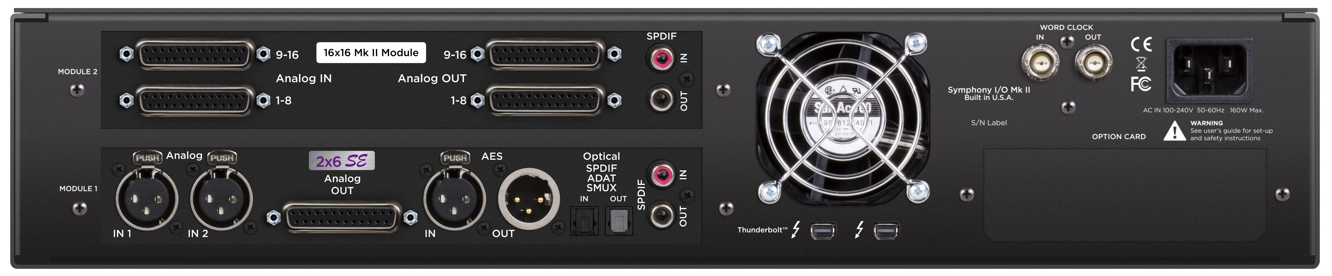 SIO MK2 Back Panel 2x6 SE+16x16 Mk2 TB