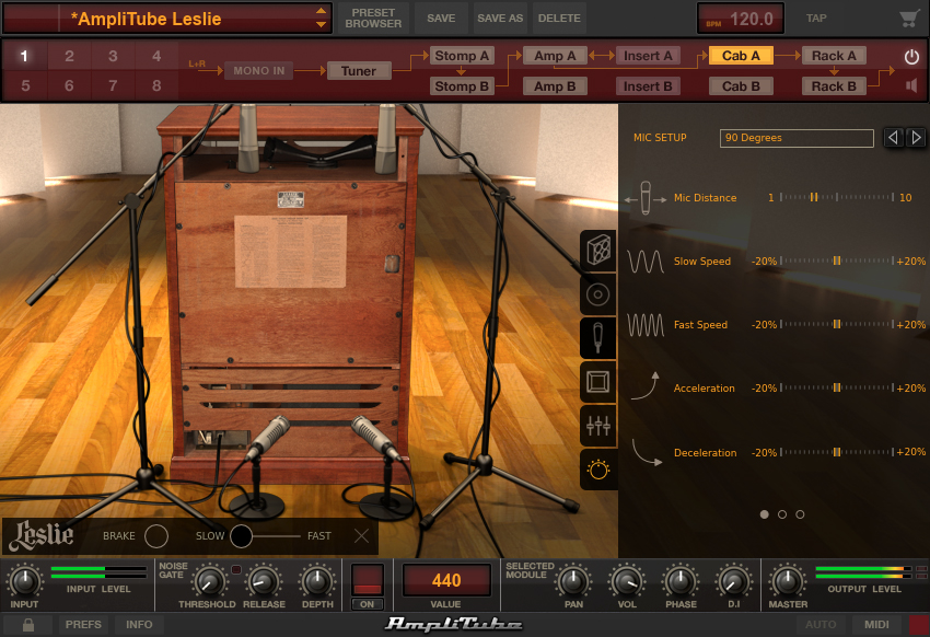 IK Multimedia AmpliTube Leslie : at4 plugin leslie cab 122 det setup c