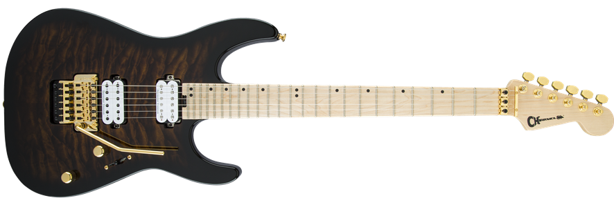 Charvel DK24 HH FR M QM : Charvel Pro Mod DK24 HH FR M QM - Root Beer Burst