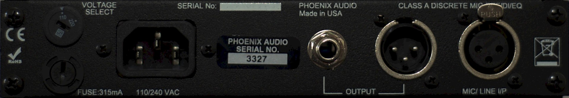Phoenix Audio Ascent One EQ : ascent1eq back