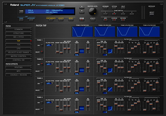 Roland JV-1080 Software Synthesizer : JV 1080 1