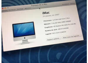 Apple iMac Intel Core 2 Duo 24" 2,4 Ghz (80775)