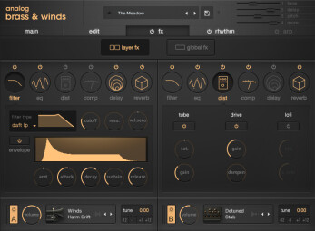 Output   Analog Brass &amp; Winds   GUI   3 FX
