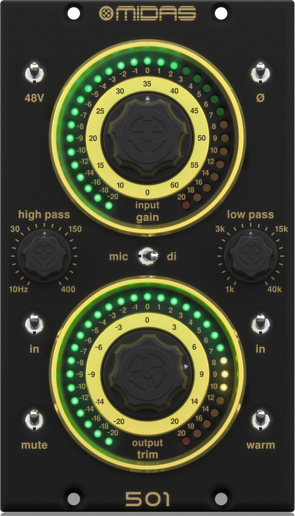 MICROPHONE PREAMPLIFIER 501 P0BRW Front L