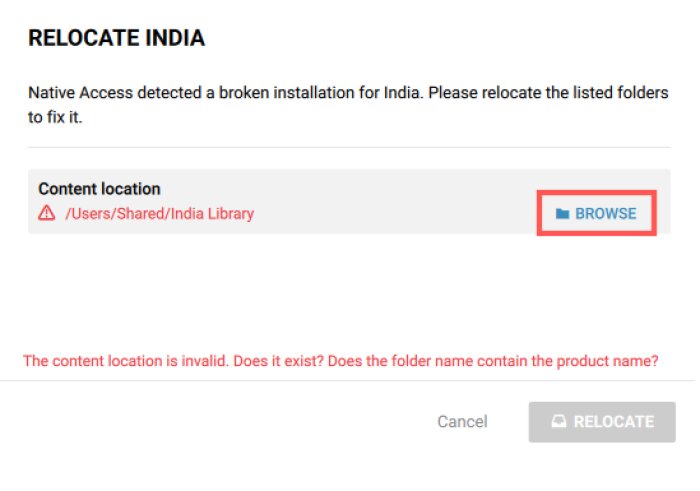 Relocate window click Browse Relocate window click Browse