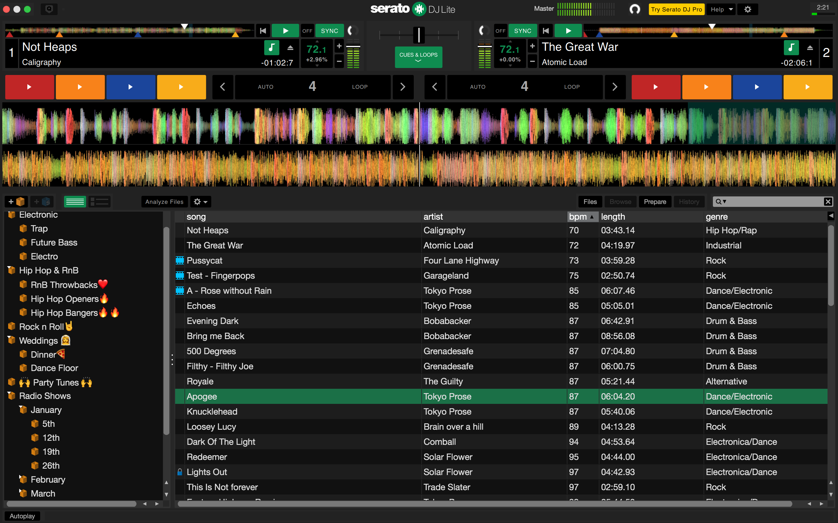 Serato DJ Lite : Serato DJ Lite   Practice Mode w Cues   Loops
