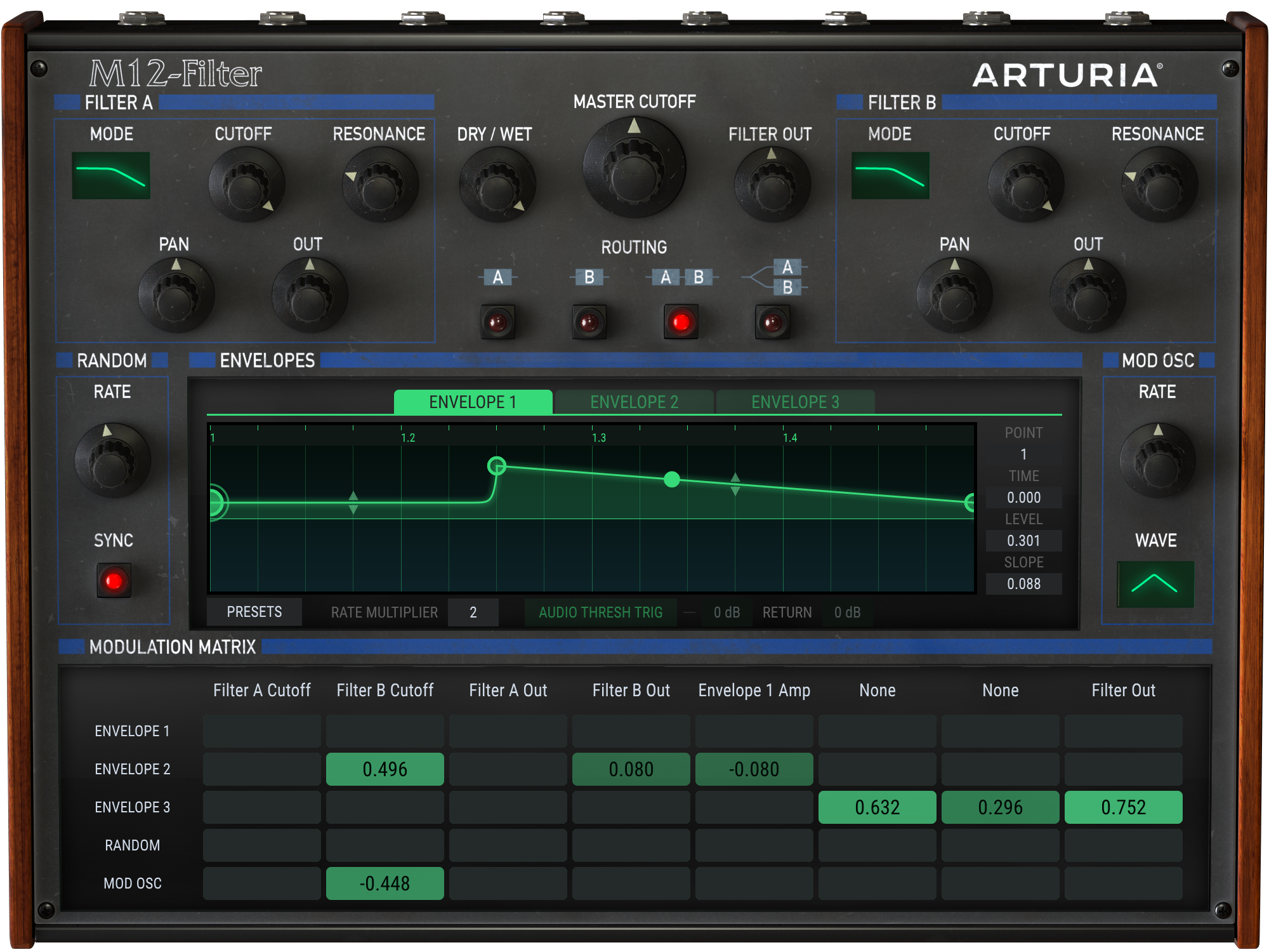 Arturia 3 Filters : Filter M12 Filter
