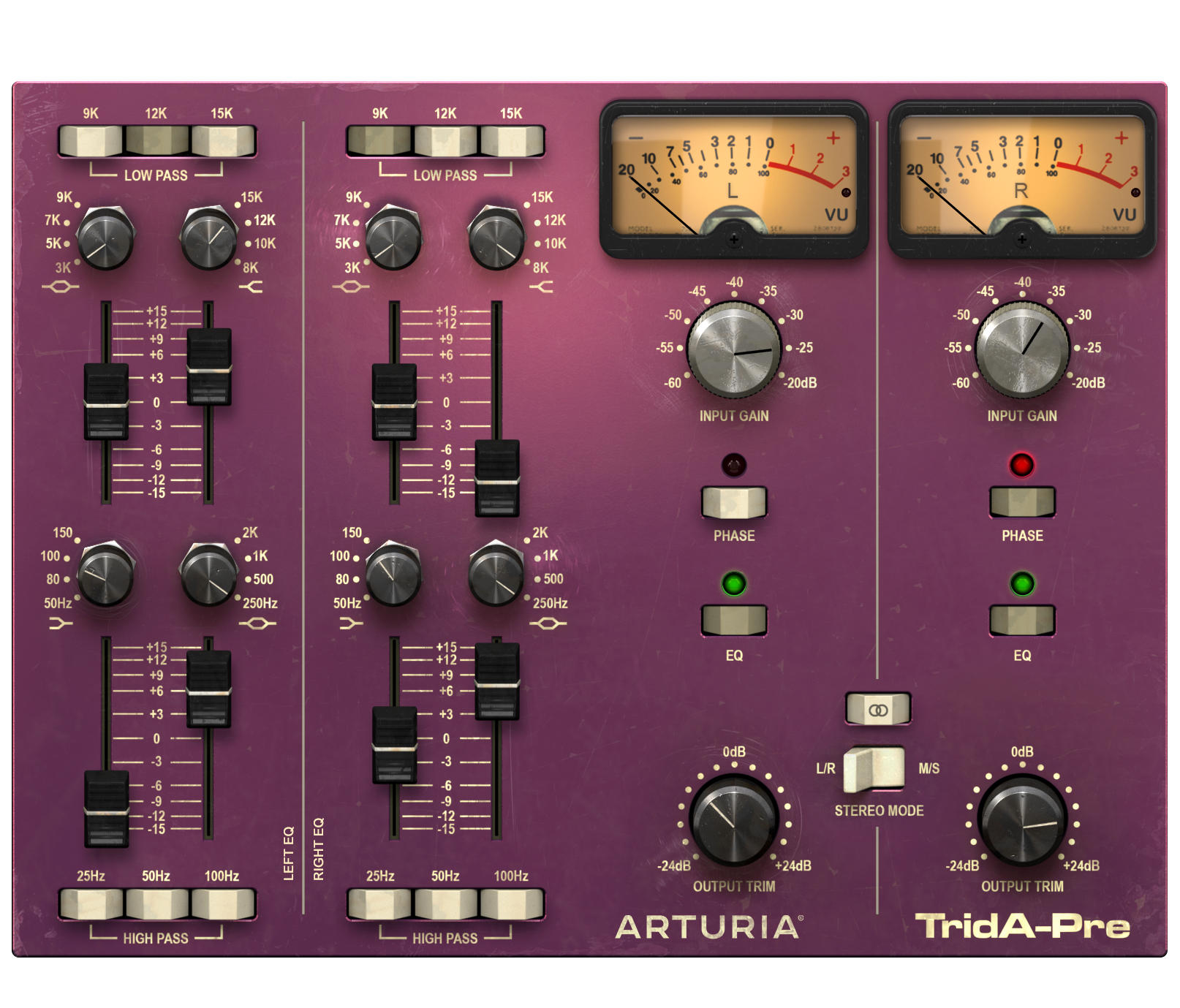 Arturia 3 Preamps : Preamp TridA Pre