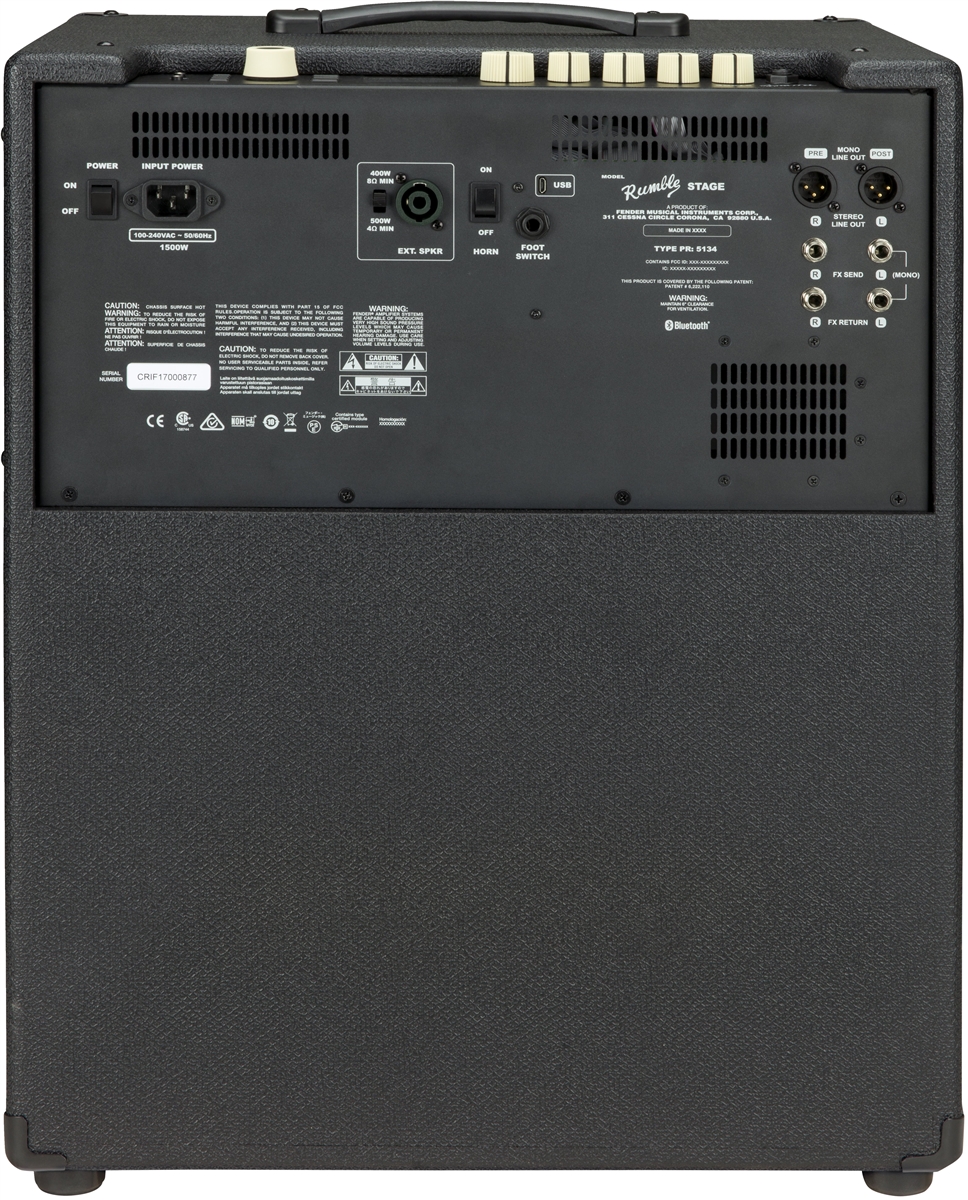 Fender Rumble Stage 800 : 2376100000 amp back 001 nr
