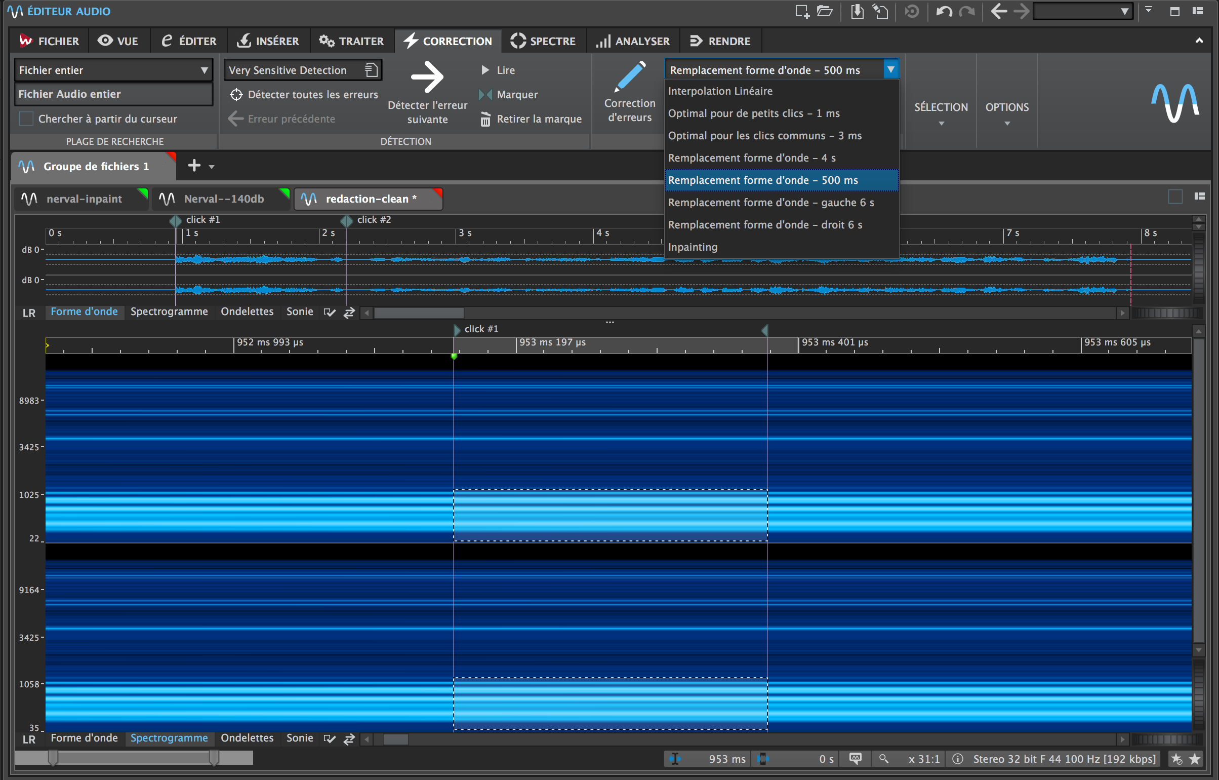 Steinberg WaveLab Pro 9.5 : correction